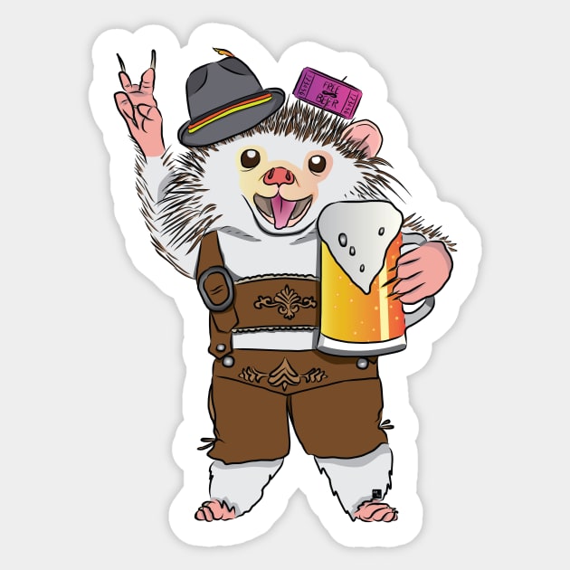 Party All Night Hedgehog Sticker by AltTabStudio